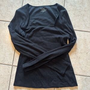 Time and Tru Women's Classic Black Long Sleeve Tee